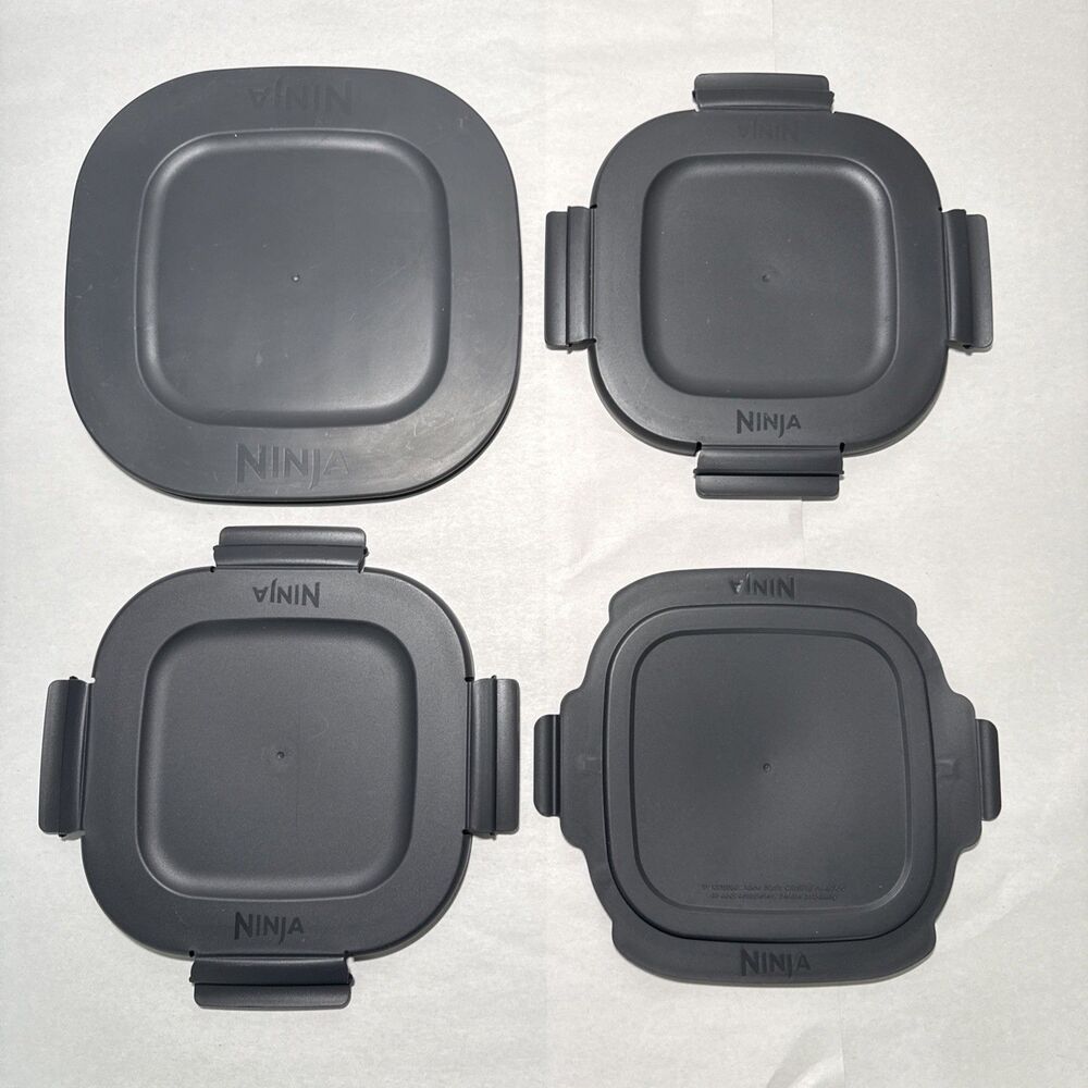 Lot of 4 Ninja Crispi Lid Covers 9", 7", 6" - Excellent condition